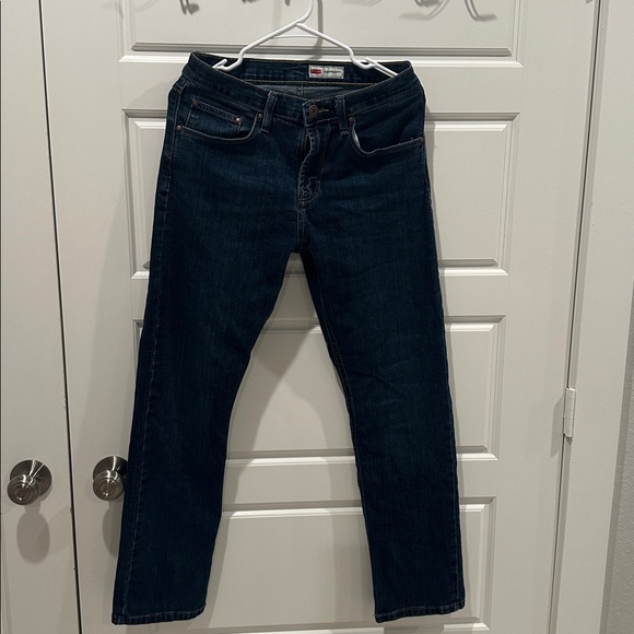 Wrangler Men's Slim Straight Jeans - Dark Blue - Picture 1 of 8